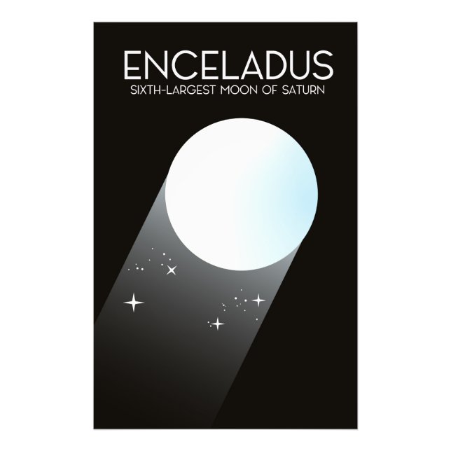 Enceladus Rymdkonst. Fototryck (Framsidan)