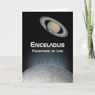 Enceladus Saturn Måne Fontän of Life Kort
