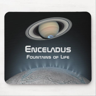 Enceladus Saturn Måne Fontän of Life Musmatta