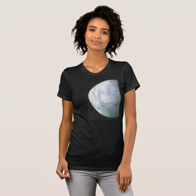 Enceladus t-shirt, kvinnors mörk, passande t-shirt (Hel framsida)