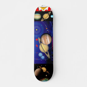 "ENCELATUS & SATURN in SPACE" Skateboard Bräda 20,5 Cm