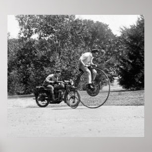 EncentmyntFarthing vs. motorcykeln, 20-tal Poster