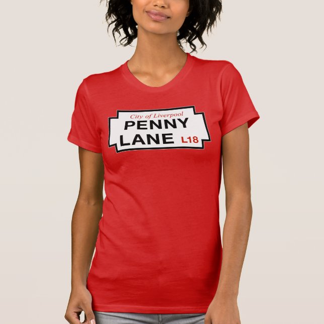 Encentmyntlanen, gata undertecknar, Liverpool, UK Tee (Framsida)