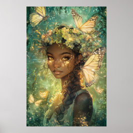 Enchanald Butterfly Fairy Barn Art Poster