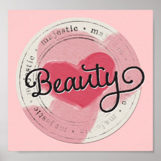 Enchant Cirkelskönhet PRECIOUS ROSA BEAUTY MAJESTI Poster