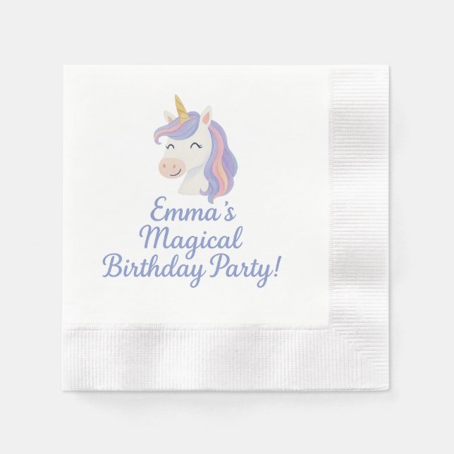 Enchante Periwinkle Party Napkins Pappersservett (Framsidan)