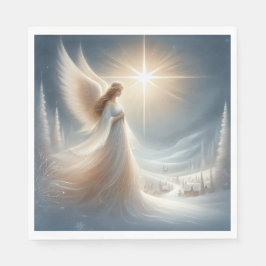 Enchanted Angel Christmas Party Paper Napkins Pappersservett
