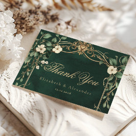 Enchanted Art Nouveau Vintage wedding Thank you Kort