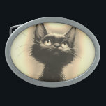 Enchanted Black Cat Golden<br><div class="desc">Lone Black cat tittar på himlar</div>