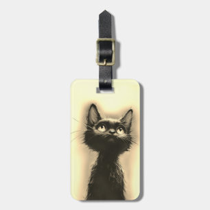 Enchanted Black Cat Golden Bagagebricka