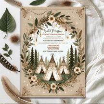 Enchanted Boho Forest Teepee Sleepover Party