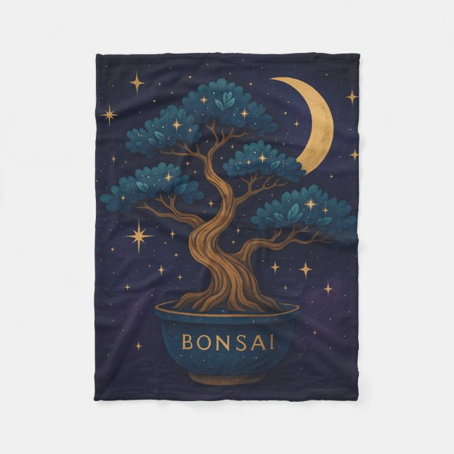 Enchanted Bonsai Träd Throw Blanket Fleecefilt (Framsidan)