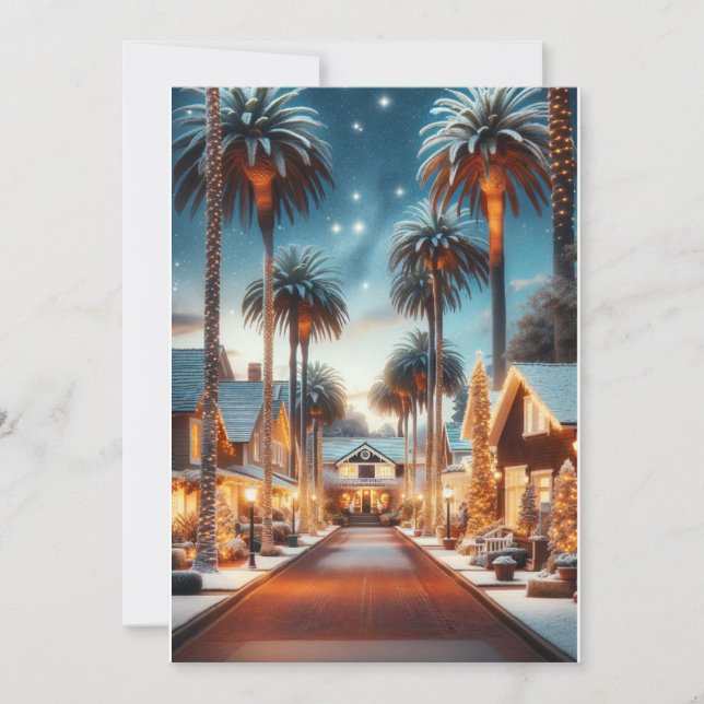 Enchanted California Christmas: Modern Wonderland  Julkort (Framsida)