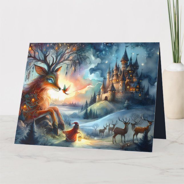 Enchanted Castle Winter Art Kort (Framsida)