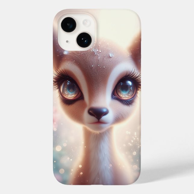 Enchanted Celestial Fawn Art Sparkling Galaxy Eyes (Baksida)