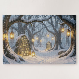 Enchanted Celtic Winter Forest Jigsaw Puzzle Pussel