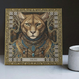 Enchanted Cougar Spirit Anpassade Altarpart Kakelplatta
