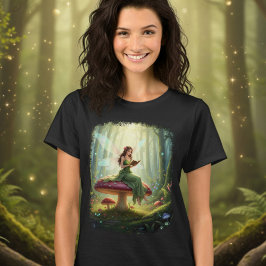 Enchanted Day Fairy Reading a Book T Shirt