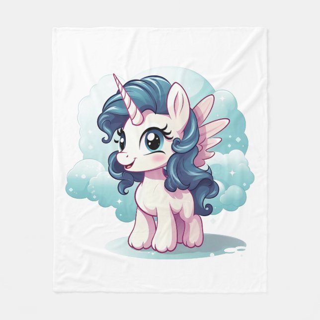 🌈 "Enchanted Dreams" Unicorn Fleece Blanket 🦄 (Framsidan)