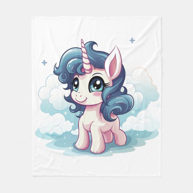 🌈 "Enchanted Dreams" Unicorn Fleece Blanket 🦄 (Framsidan)