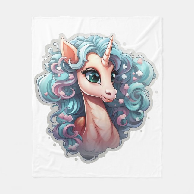 🌈 "Enchanted Dreams" Unicorn Fleece Blanket 🦄 (Framsidan)