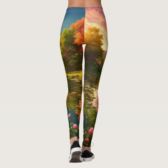 "Enchanted Dreamscape Leggings" Leggings (Baksida)
