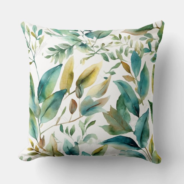 Enchanted Evergreen Ballet Botanical Kudde (Framsida)