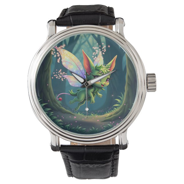 Enchanted Fairy Critter – Magical Forest Sprite  Armbandsur (Framsida)