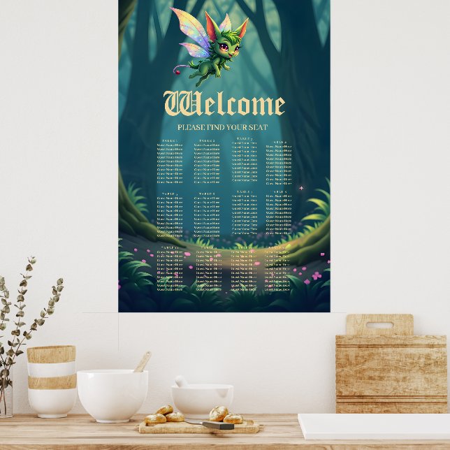 Enchanted Fairy Critter – Magical Forest Sprite  Poster (Kök)
