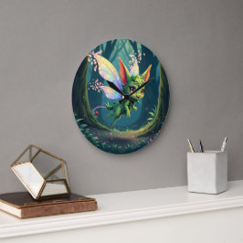 Enchanted Fairy Critter – Magical Forest Sprite  Stor Klocka