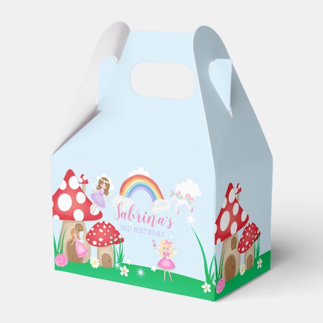Enchanted Fairy Garden Birthday Tack Presentaskar (Framsidan Sidan)