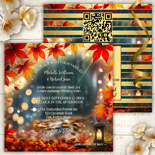 Enchanted Fall Forest All-in-One Bröllop Inbjudningar