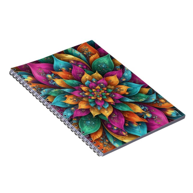 Enchanted Flora Gold Watercolor Botanical Notebook Anteckningsbok (Högra Sidan)