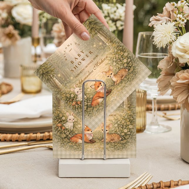 Enchanted Forest Baby Animals Baby Shower Pappersservett (Skapare uppladdad)