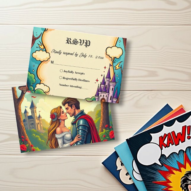 Enchanted Forest Castle Woodland Fairytale Bröllop OSA Kort (Skapare uppladdad)