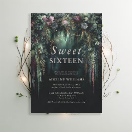 Enchanted Forest Emerald Blommigt Fairytale Sweet  Inbjudningar
