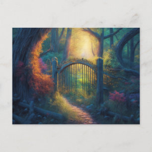 Enchanted Forest Garden Digital konst Vykort