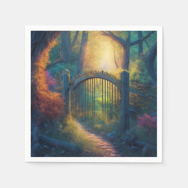 Enchanted Forest Garden | Pappra blöjor Pappersservett (Framsidan)