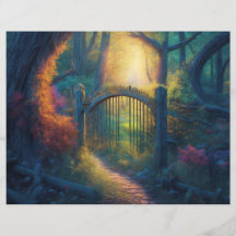 Enchanted Forest Garden | Skrapbok Papper
