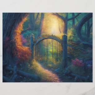 Enchanted Forest Garden   Skrapbok Papper