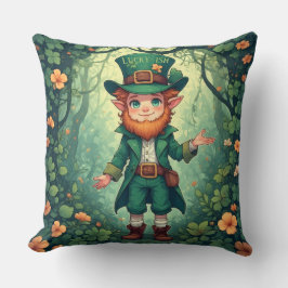 Enchanted Forest Leprechaun Luckyish Nursery Decor Kudde