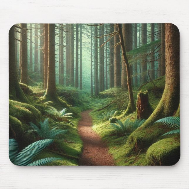 Enchanted Forest Path – Tranquil Green Escape Musmatta (Framsidan)