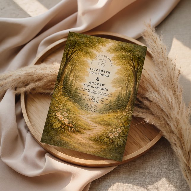 Enchanted Forest Path Wedding Inbjudningar (Skapare uppladdad)