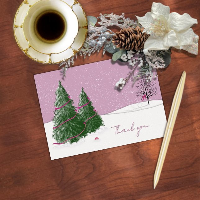 Enchanted Forest Pink  Tack Kort (Skapare uppladdad)