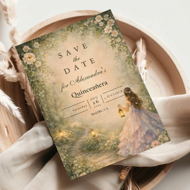 Enchanted Forest Princess Quinceañera Spara Datumet (Skapare uppladdad)