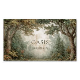 Enchanted Forest Rustic Painterly Landscape Magnetiska Visitkort