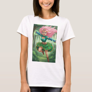 Enchanted Forest Sprint – Anime Fantasy Character  T Shirt