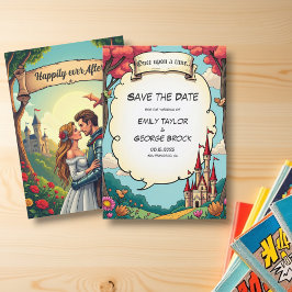 Enchanted Forest Woodland Castle Fairytale Bröllop Spara Datumet