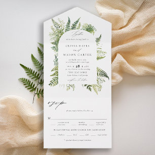 Enchanted Forest Woodland Ferns Boho Arch Bröllop