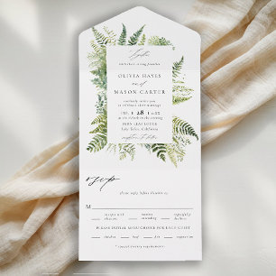 Enchanted Forest Woodland Ferns Elegant bröllop